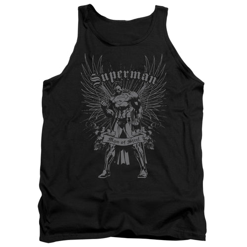 Superman Steel Black Tank Top