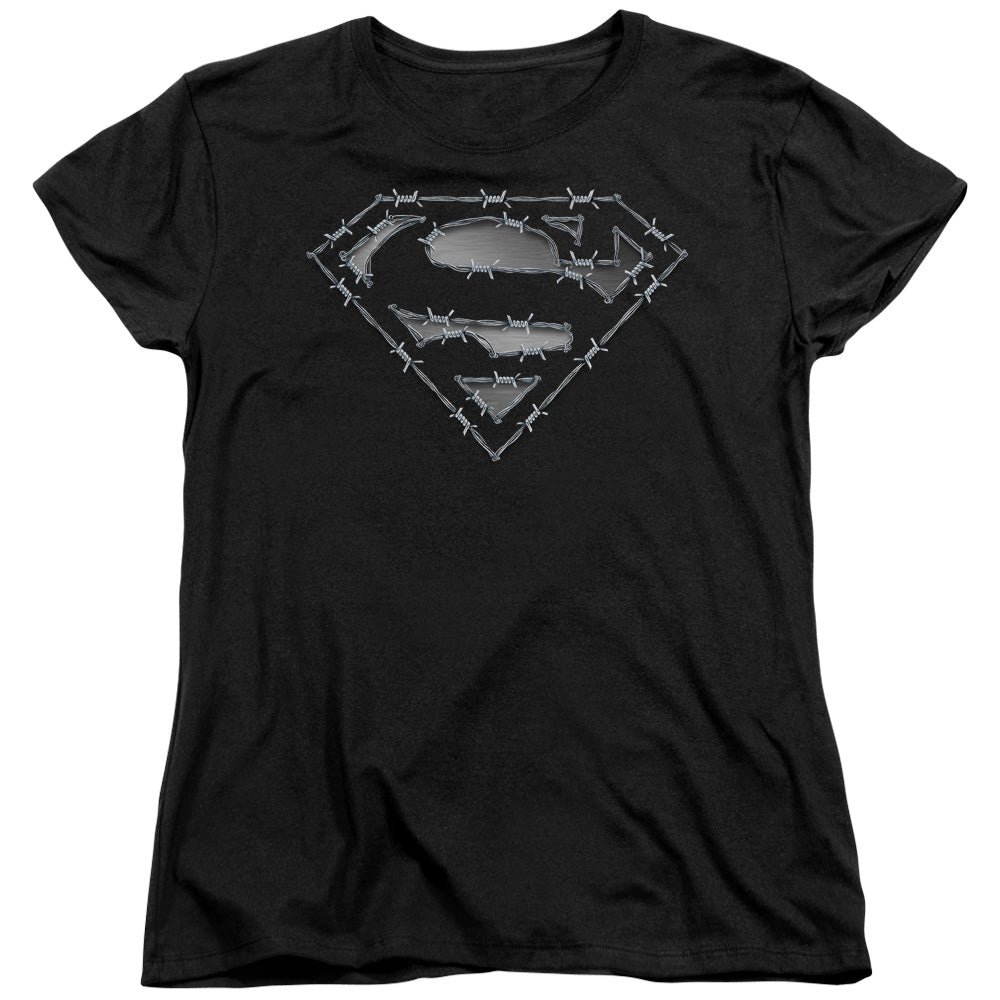Superman Barbed Wire Womens T-Shirt