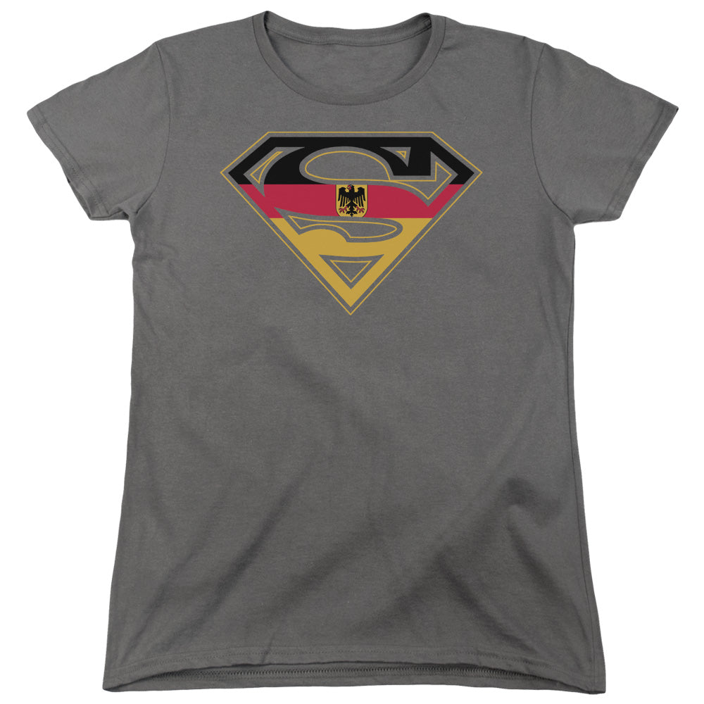 Superman German Shield Womens T-Shirt