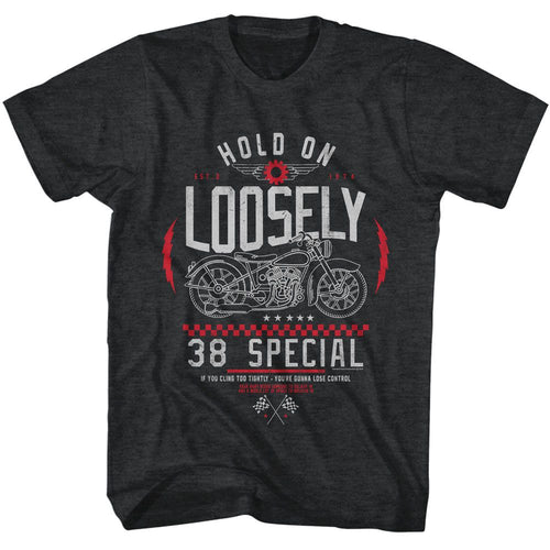 Hold On Loosely 38 Special t-shirt in black heather
