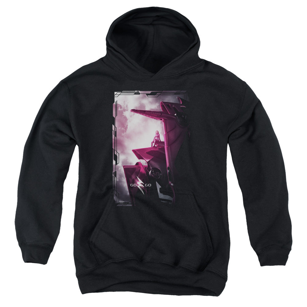 Mighty Morphin Power Rangers: The Movie Pink Zord Poster Youth Hoodie