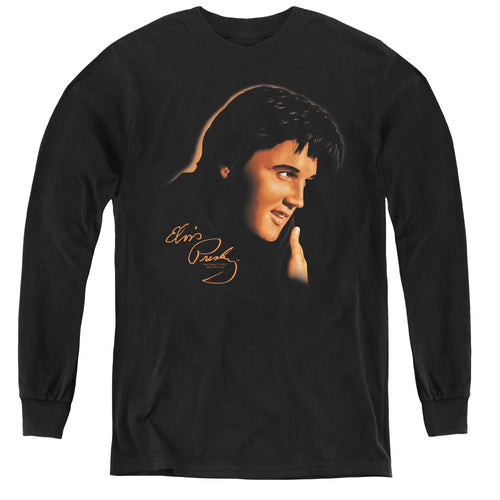 Elvis Presley Warm Portrait Youth Long Sleeve T-Shirt