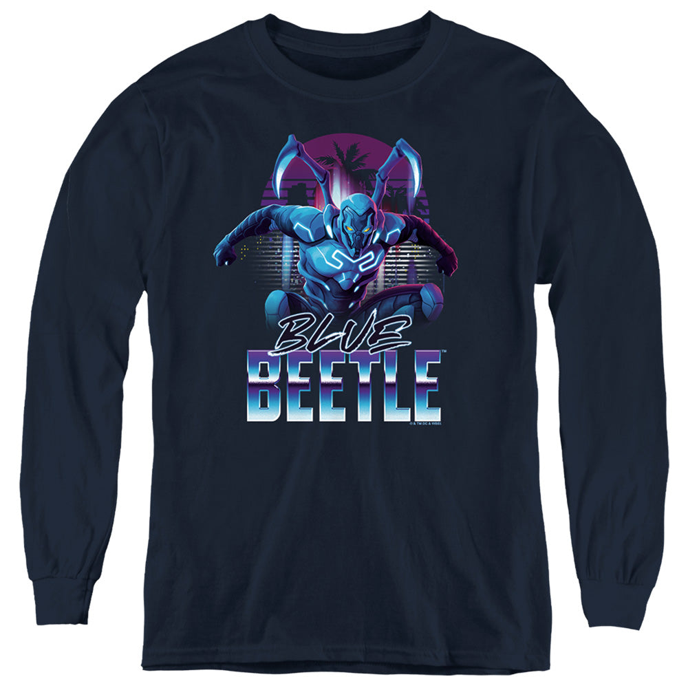 Blue Beetle City Protector Youth Long Sleeve T-Shirt