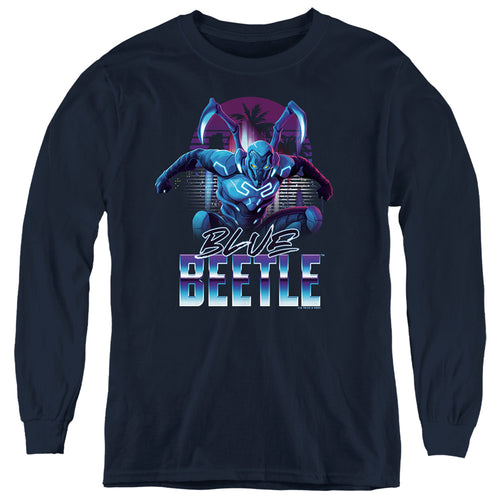 Blue Beetle City Protector Youth Long Sleeve T-Shirt