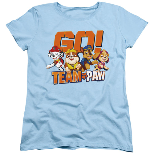 Paw Patrol GO! Team Paw Light Blue Womens T-Shirt