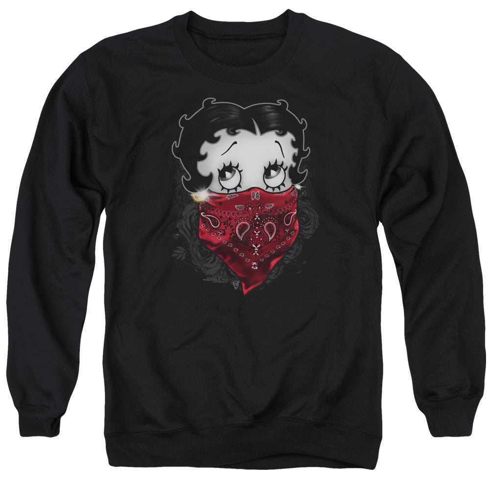Betty Boop Bandana & Roses Crewneck Sweatshirt