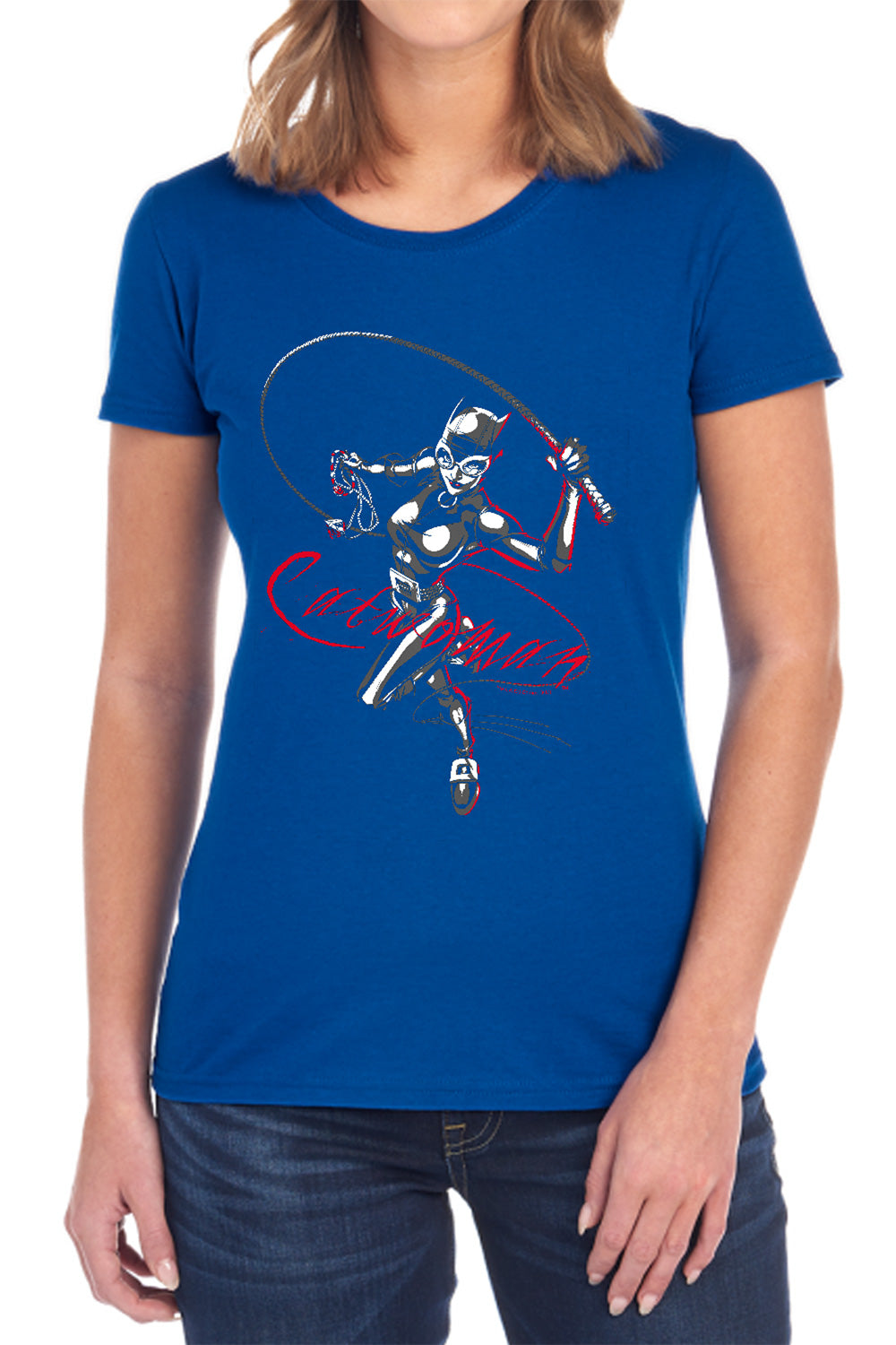 Batman Kitten With A Whip Womens T-Shirt