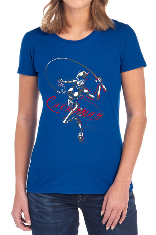 Batman Kitten With A Whip Womens T-Shirt