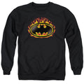 Batman Bat Flames Shield Crewneck Sweatshirt
