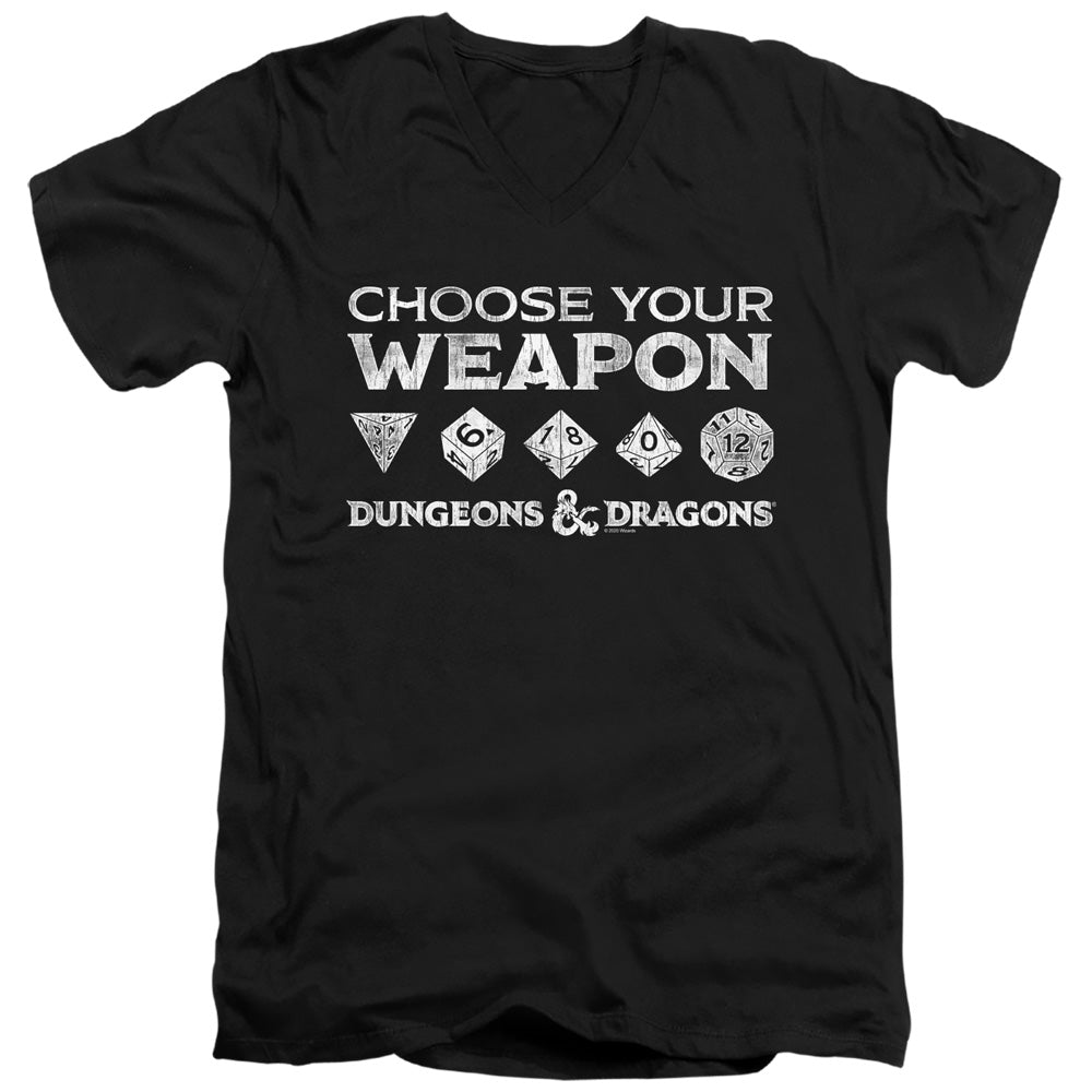Dungeons & Dragons Choose Your Weapon Dice V-Neck T-Shirt