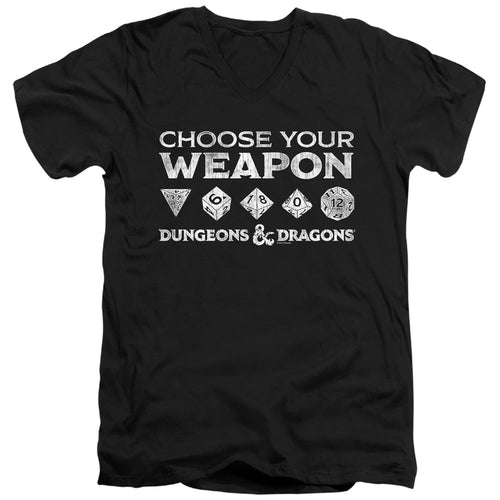 Dungeons & Dragons Choose Your Weapon Dice V-Neck T-Shirt