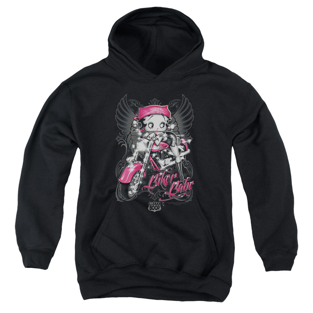 Betty Boop Biker Babe Youth Hoodie