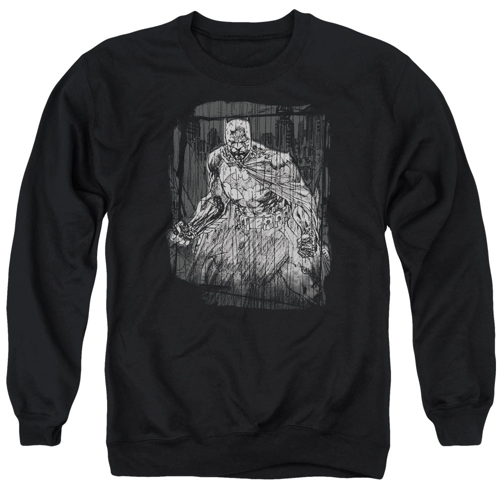 Batman Pencilled Rain Crewneck Sweatshirt