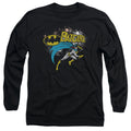 Batman Batgirl Halftone Long Sleeve T-Shirt