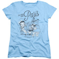 Betty Boop Greetings From Paris Womens T-Shirt