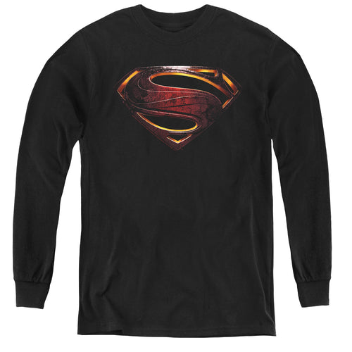 Justice League Superman Logo Youth Long Sleeve T-Shirt