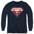 Superman for President Navy Youth Long Sleeve T-Shirt