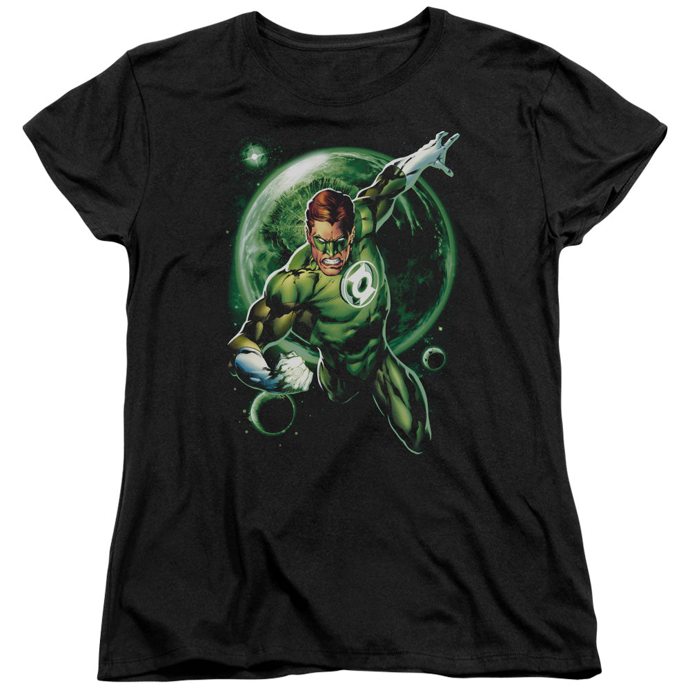 Green Lantern Galaxy Glow Womens T-Shirt