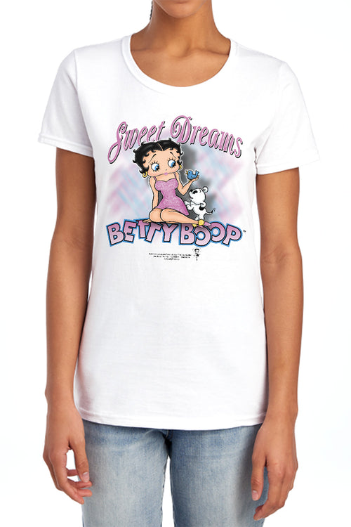Betty Boop Sweet Dreams Womens T-Shirt