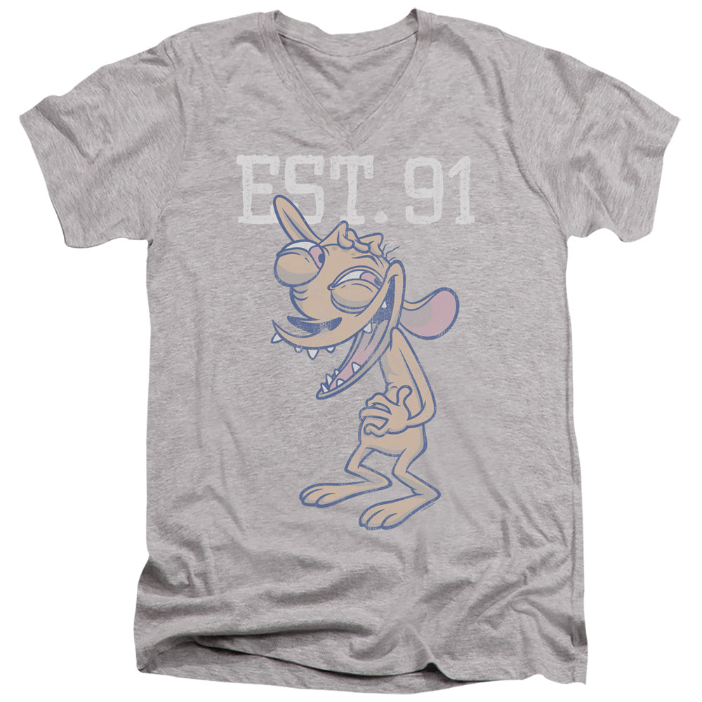 Ren and Stimpy Ren Est. 91 V-Neck T-Shirt