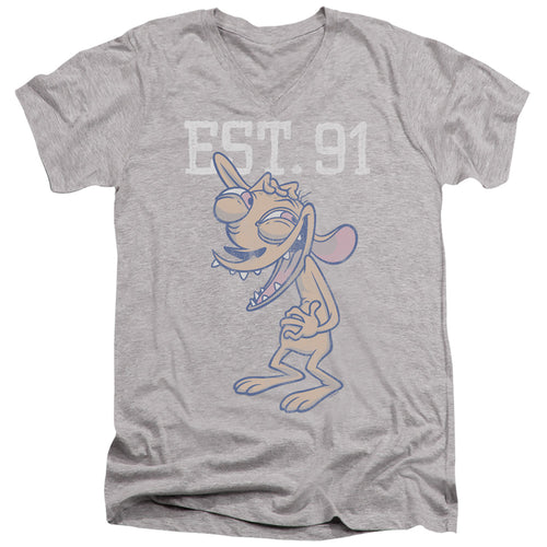 Ren and Stimpy Ren Est. 91 V-Neck T-Shirt