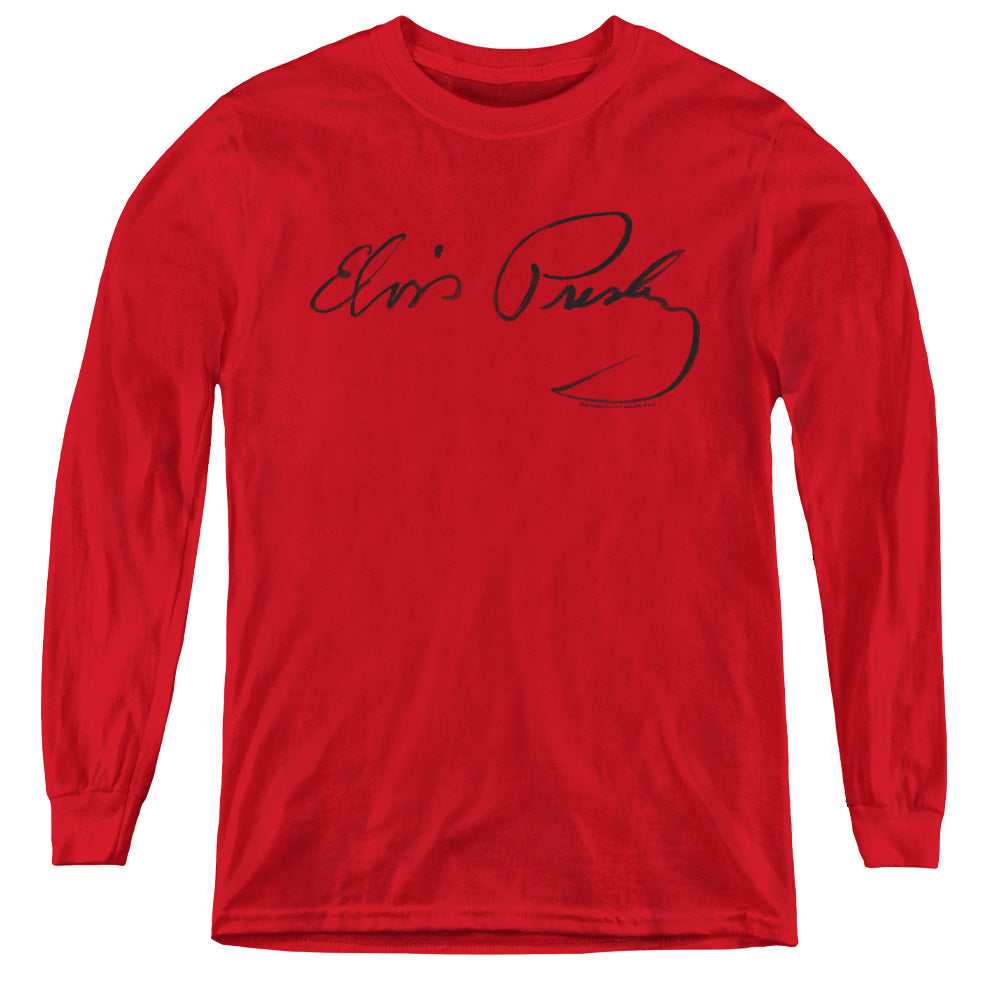 Elvis Presley Signature Sketch Youth Long Sleeve T-Shirt