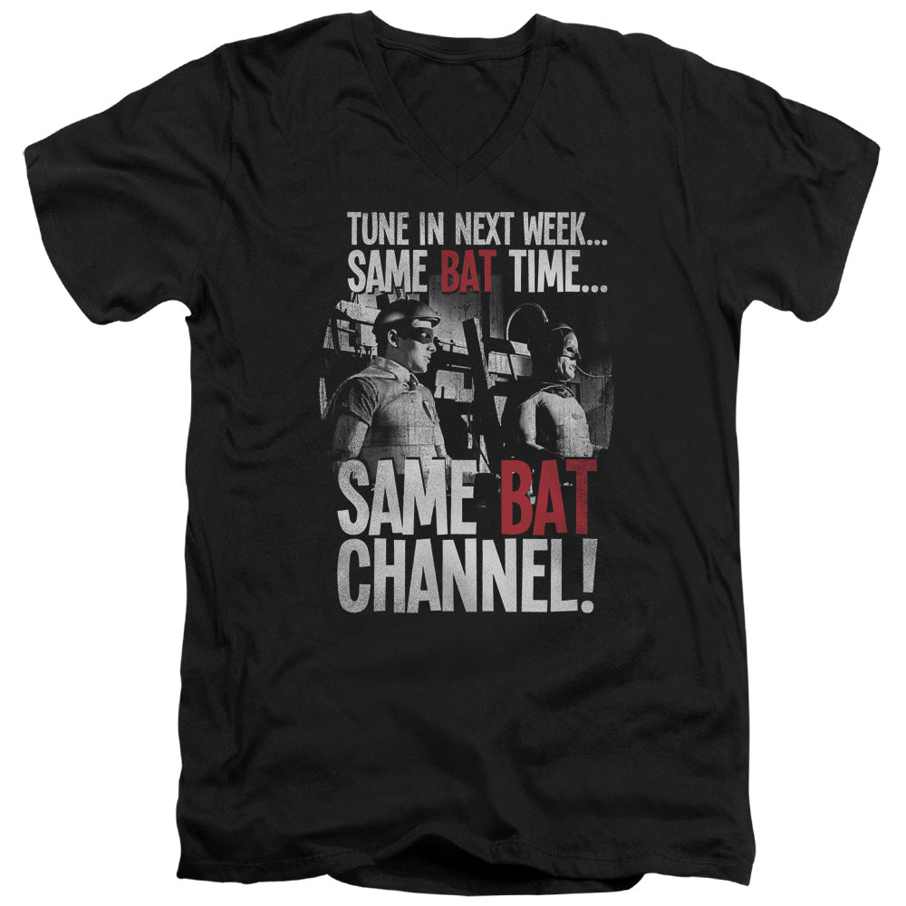 Batman Bat Channel V-Neck T-Shirt