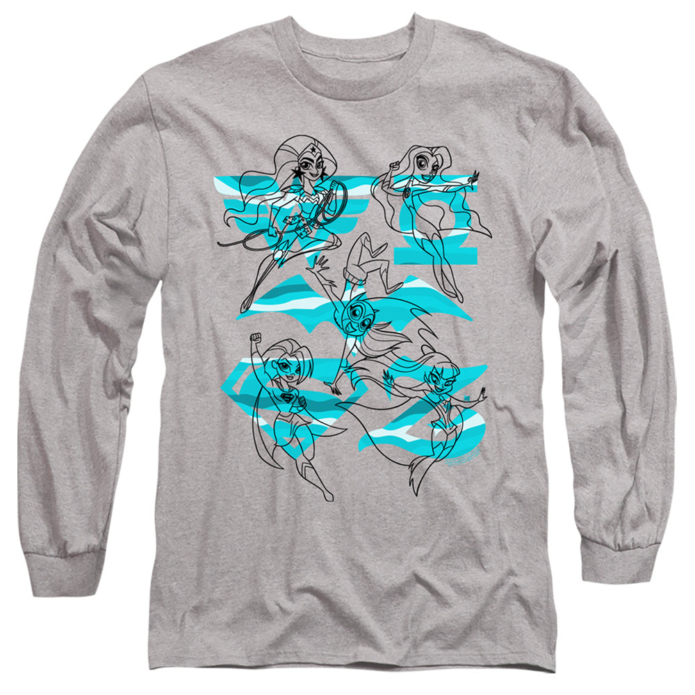 DC Super Hero Girls Line Art Group Long Sleeve T-Shirt