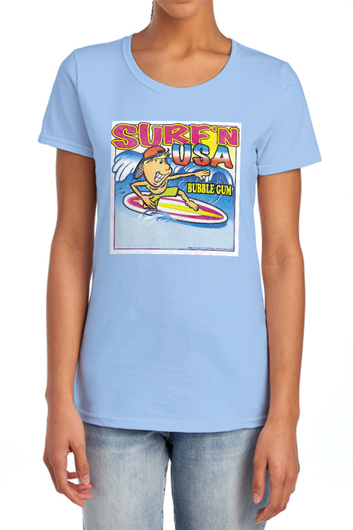 Dubble Bubble Surf'n USA Gum Womens T-Shirt