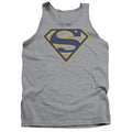 Superman Maize & Blue Shield Athletic Heather Tank Top