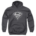 Superman Tribal Steel Logo Youth Hoodie