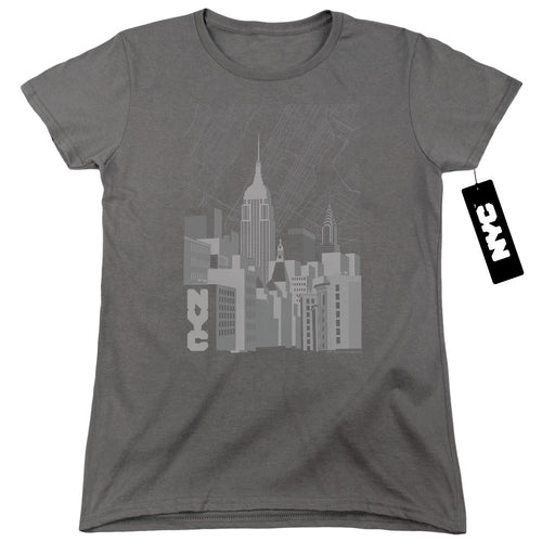 New York City Manhattan Monochrome Womens T-Shirt