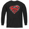 Superman Hardcore Noir Shield Youth Long Sleeve T-Shirt