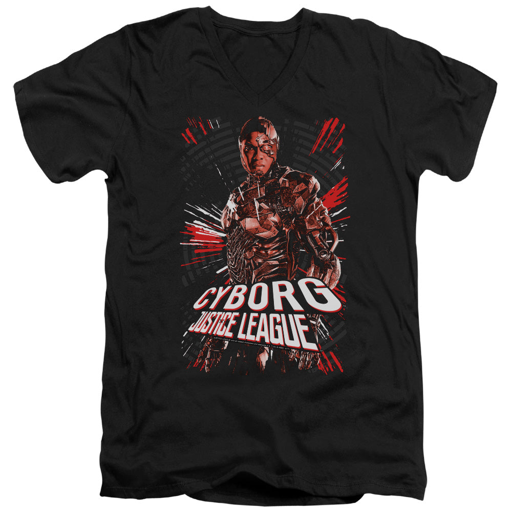 Justice League Cyborg V-Neck T-Shirt
