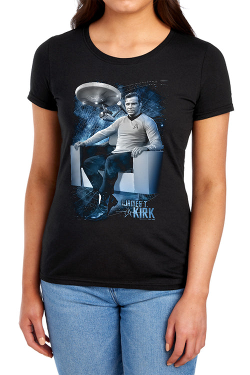 Star Trek Captain's Chair Womens T-Shirt