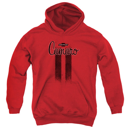 Chevy Camaro Stripes Red Youth Hoodie