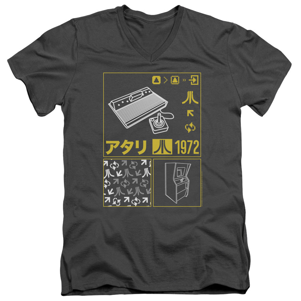 Atari Kanji Squares V-Neck T-Shirt