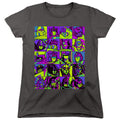 Transformers Squares Charcoal Womens T-Shirt