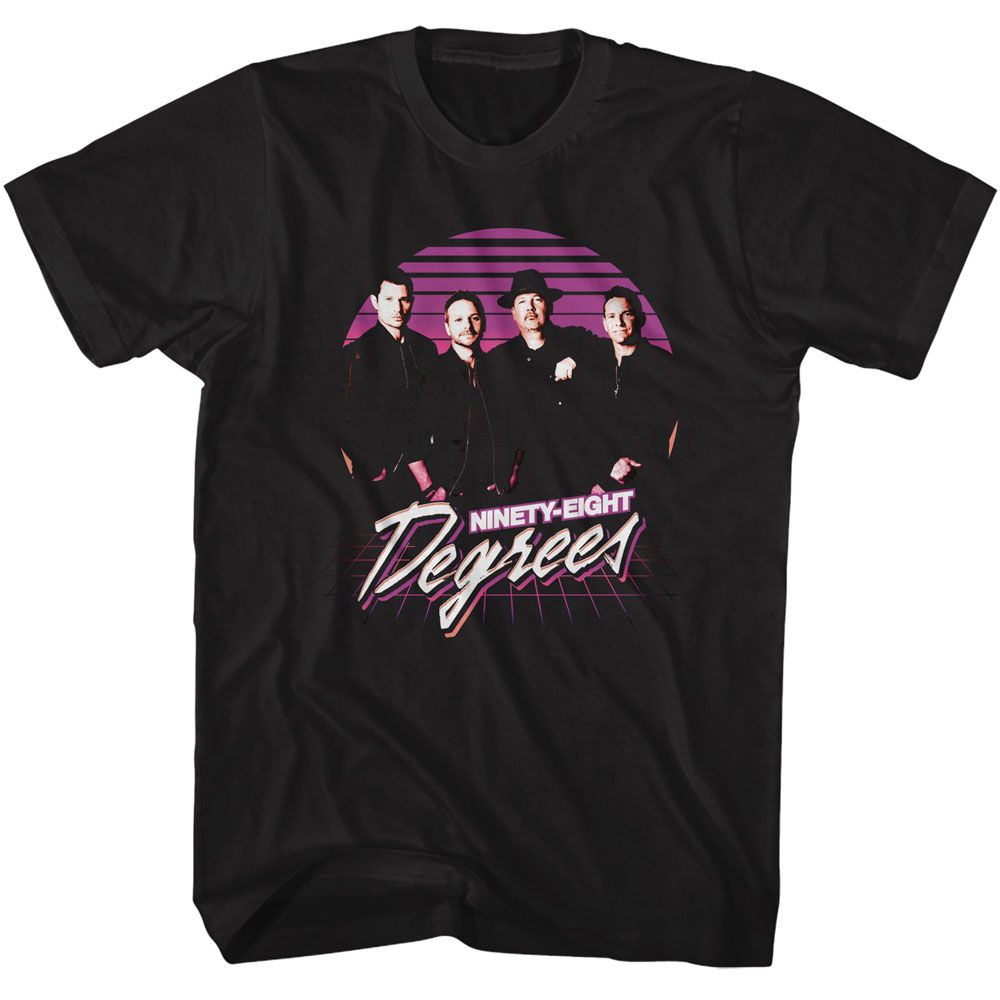 Retro Group Shot 98 Degrees t-shirt in black