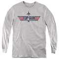 Top Gun Logo Grey Youth Long Sleeve T-Shirt