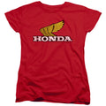 Honda Yellow Wing Logo Womens T-Shirt