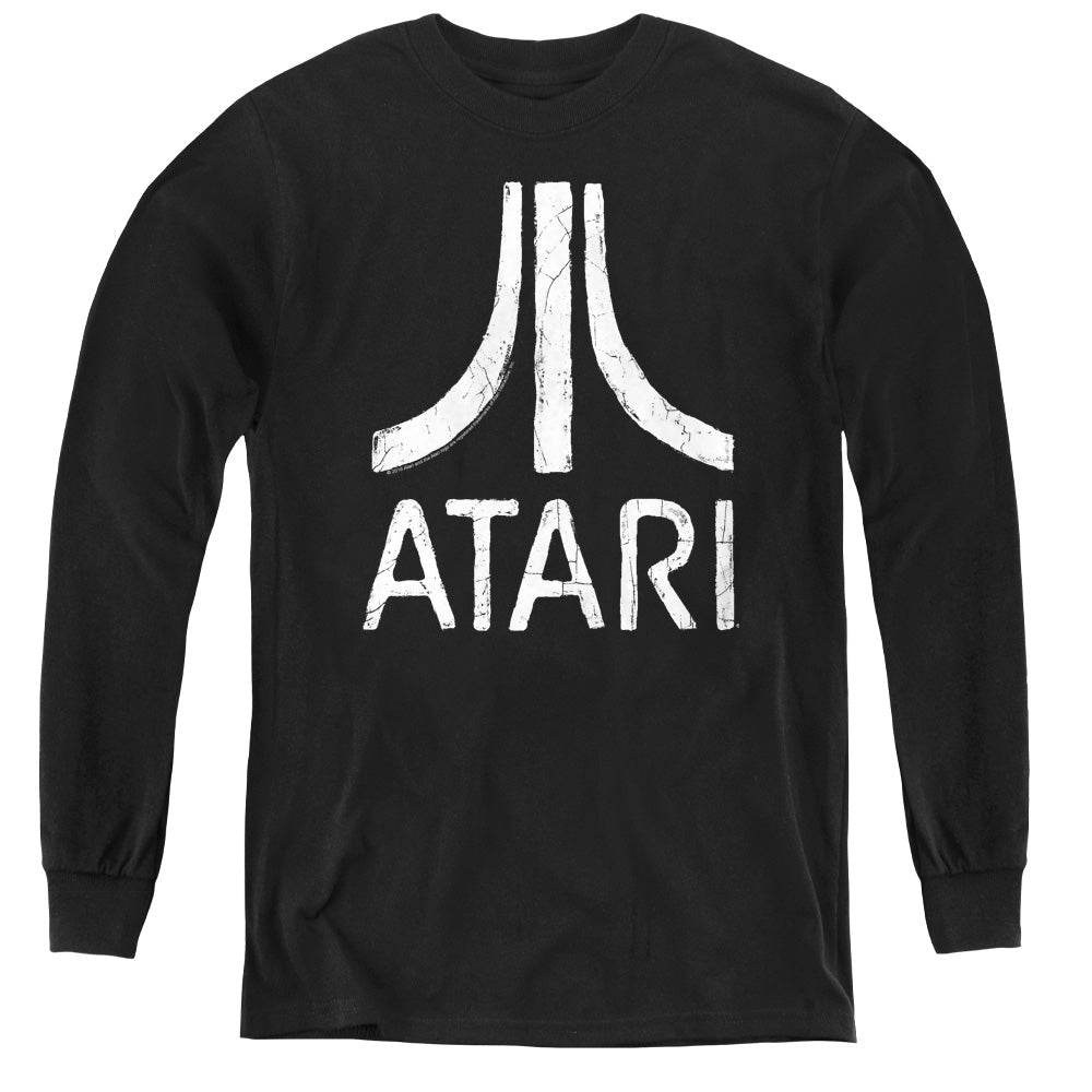 Atari Rough Logo Black Youth Long Sleeve T-Shirt