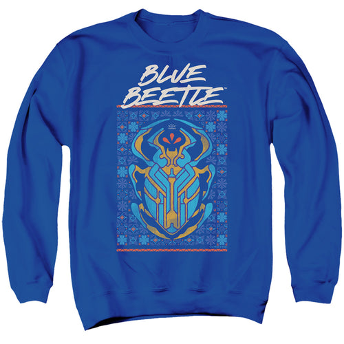 Blue Beetle Stylized Scarab Crewneck Sweatshirt