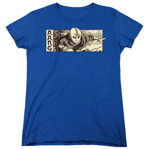 Avatar: The Last Airbender Illustrated Aang Womens T-Shirt
