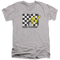 MTV Checker Board Logo V-Neck T-Shirt