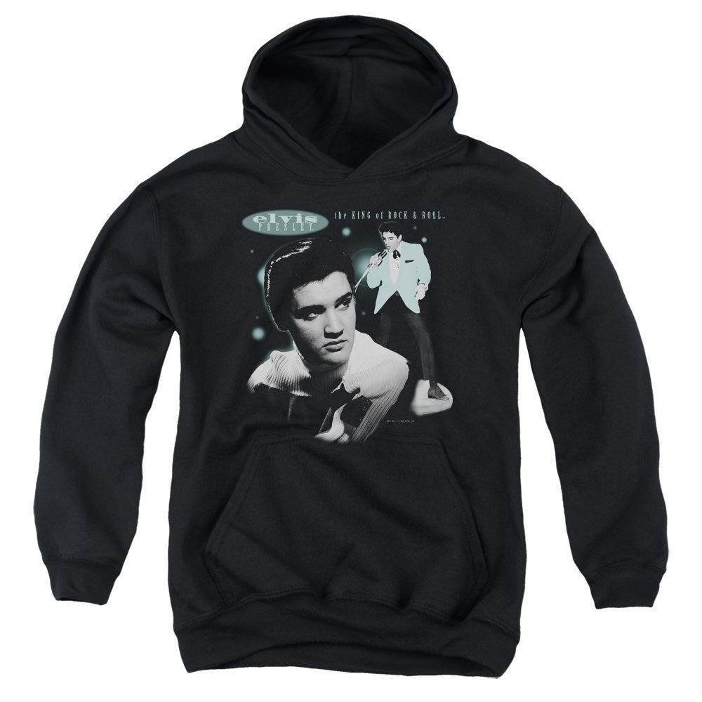 Elvis Presley Teal Portrait Youth Hoodie
