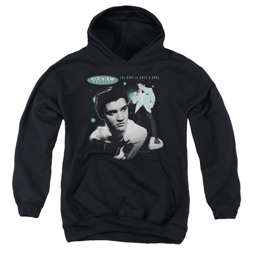 Elvis Presley Teal Portrait Youth Hoodie