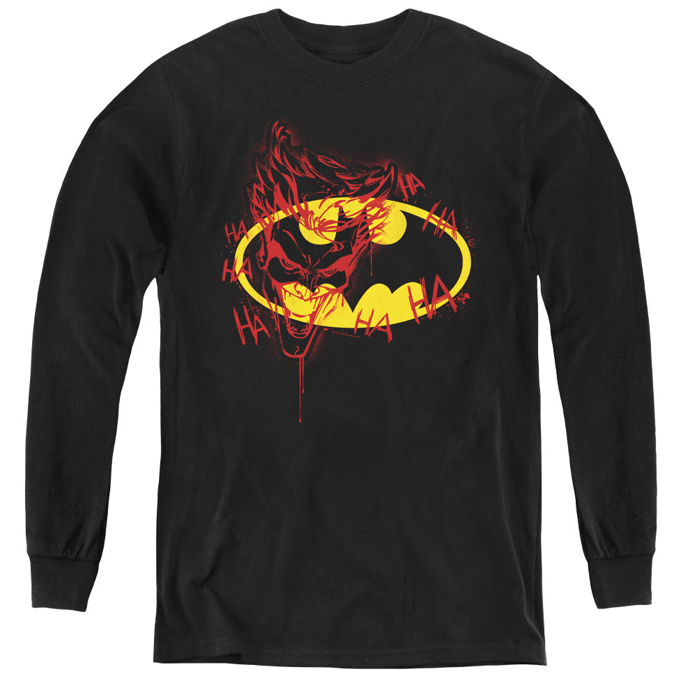 Batman Joker Graffiti Youth Long Sleeve T-Shirt