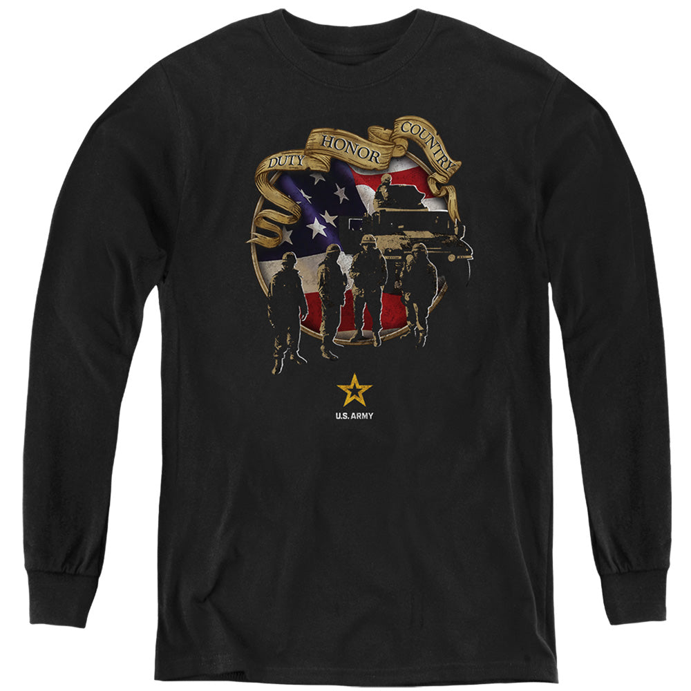 US Army Duty Honor Country Youth Long Sleeve T-Shirt