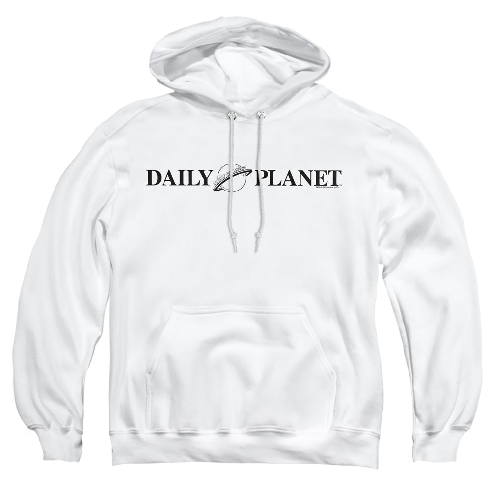 Superman Daily Planet Logo White Pullover Hoodie